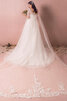 Schlussverkauf Spitze Tüll Brautkleid mit Applike mit Rücken Schnürung - 3