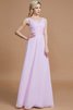Prinzessin A-Linie Bodenlanges Brautjungfernkleid mit V-Ausschnitt ohne Ärmeln - 24