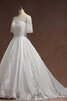 Satin Bezaubernd Schick Brautkleid aus Tüll mit Perlen - 2