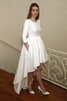 A linie Juwel Ausschnitt Vintage konservatives Elegantes Brautkleid mit Reißverschluss - 1