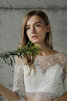 Schön Romantisches Bodenlanges Brautkleid mit Knöpfen mit Gericht Schleppe - 3