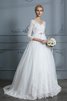 Halle Besondere Bodenlanges Brautkleid aus Tüll mit V-Ausschnitt - 3
