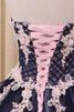 Paillettenbesetztes Tüll Paillette bodenlanges Quinceanera Kleid mit Applike mit Bordüre - 4