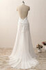 Robe de mariée avec zip de traîne courte satin en simulation gracieux naturel - 3