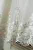 Kurze Ärmeln Reißverschluss Schaufel-Ausschnitt Blumenmädchenkleid mit Bordüre mit Blume - 4