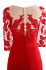 Vestido de Madrina de Corte Recto de Sala de Baja escote en V de Pura espalda de Playa - 6