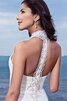 Etui Beach Stil natürliche Taile Brautkleid mit Perlen ohne Ärmeln - 3