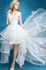 Meerjungfrau Stil hoch niedrig Tüll informelles Brautkleid mit Perlen mit Applikation - 2