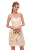 Natürliche Taile Wunderbar Mini Brautjungfernkleid aus Chiffon mit Offenen Rücken - 5