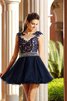 Prinzessin Normale Taille Sexy Mini Cocktailkleid mit Applike - 1