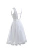 Natürliche Taile Etui Bateau Ausschnitt plissiertes romantisches Brautkleid ohne Ärmeln - 8