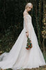 Robe de mariée avec zip avec perle fascinant longue femme branché - 2