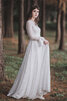 Hoher Ausschnitt Wunderbar Prinzessin Brautkleid aus Spitze aus Dehnbarer Satin - 3