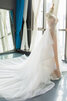 Satin Wunderbar Bezauberndes Elegantes Brautkleid ohne Ärmeln - 4
