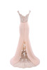 Robe mère de mariée vintage formelle naturel avec cristal v encolure - 6