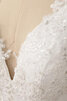Robe de mariée avec zip de traîne courte satin en simulation gracieux naturel - 5