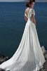 Garten Strand normale Taille attraktives Brautkleid mit V-Ausschnitt ohne Ärmeln - 2