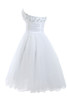 Robe de mariée eclaté avec perle en satin élastique versicolor fermeutre eclair - 8