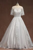 Satin Bezaubernd Schick Brautkleid aus Tüll mit Perlen - 1