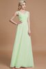 Prinzessin A-Linie Bodenlanges Brautjungfernkleid mit V-Ausschnitt ohne Ärmeln - 31