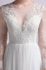 Blendend Klassisches A-Line Sittsames Brautkleid mit Langen Ärmeln - 8