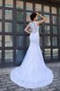 Meerjungfrau Stil Kapelle Schleppe Normale Taille Elegantes Brautkleid mit Applikation - 2