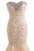 Meerjungfrau Stil Herz-Ausschnitt bodenlanges Abendkleid aus Chiffon mit Applike - 3