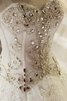 Gericht Schleppe Tüll Paillettenbesetztes Perlenbesetztes Elegantes Brautkleid mit Schleife - 2