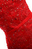 Kurze Ärmeln Herz-Ausschnitt Paillette Dom romantisches Abendkleid mit Kristall - 4