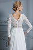 Süss Modern Romantisches Sittsames Brautkleid aus Chiffon - 8