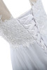 Robe de mariée officiel de col en cœur de traîne courte avec manche courte versicolor - 7