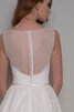 Schaufel-Ausschnitt Ärmellos normale Taille A-Line Brautkleid mit Bordüre aus Spitze - 2
