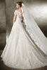 Robe de mariée angélique a-ligne textile en tulle en dentelle intemporel - 4