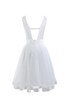 Natürliche Taile Etui Bateau Ausschnitt plissiertes romantisches Brautkleid ohne Ärmeln - 6