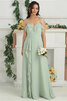 Wunderschönen Elegantes Festliches Brautjungfernkleid mit Rüschen aus Chiffon - 10