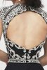 Meerjungfrau Empire Taille Perlenbesetztes bodenlanges Abendkleid mit hohem Kragen - 2
