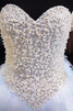 Ausgezeichnet Formelles Sittsames Quinceanera Kleid aus Satin mit Perlen - 3