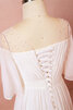 Fantastisch A-Line Schick Sittsames Brautkleid mit Rücken Schnürung - 12