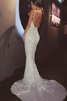 Attraktiv Normale Taille Meerjungfrau Ballkleid mit V-Ausschnitt mit Rüschen - 2