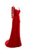 Vestido de Madrina de Corte Recto de Sala de Baja escote en V de Pura espalda de Playa - 4