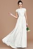 Chiffon Prinzessin Juwel Ausschnitt Brautjungfernkleid mit Reißverschluss mit Bordüre - 22