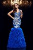 Herz-Ausschnitt Meerjungfrau Stil Glamouröses Anständiges Abendkleid mit Applikation - 5