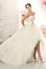 Duchesse-Linie Tüll bodenlanges Brautkleid mit Rücken Schnürung ohne Träger - 3