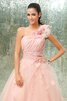 Ein Schulter Duchesse-Linie A-Linie Tüll Quinceanera Kleid mit Blume - 3