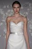 A-Line drapiertes rückenfreies Brautkleid mit Blume mit Schleife - 4