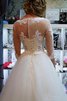 Absorbierend Gesticktes Prächtiges Romantisches Brautkleid mit Natürlicher Taille - 4