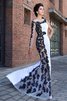 Meerjungfrau Stil Chiffon Sweep Train Glamouröses Abendkleid mit Applike - 5