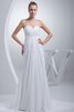 Chiffon a linie Herz-Ausschnitt langes glamouröses Brautkleid mit Plissierungen - 1