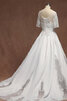 Satin Bezaubernd Schick Brautkleid aus Tüll mit Perlen - 3