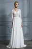 Süss Modern Romantisches Sittsames Brautkleid aus Chiffon - 1